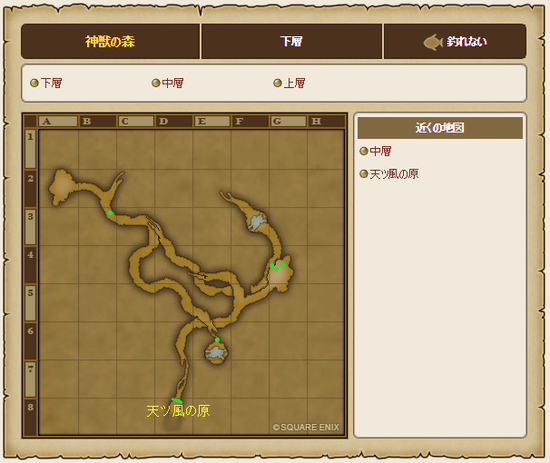 神獣の森地図