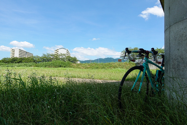 石川サイクル橋で2