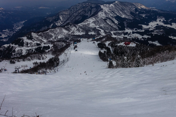 ハチ北スキー場の北壁にて
