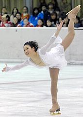 大会3連覇を果たした中野友加里=宇都宮市スケートセンター