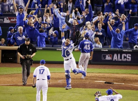 Salvy ALCS Celebration
