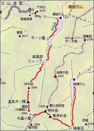 akausidake1 奥黒部地図