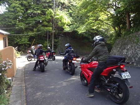 バイク出発
