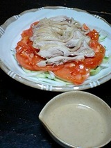 ごま蒸し鶏