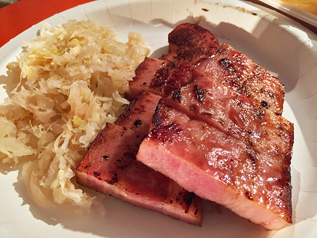 Ham Steak with Sauerkraut