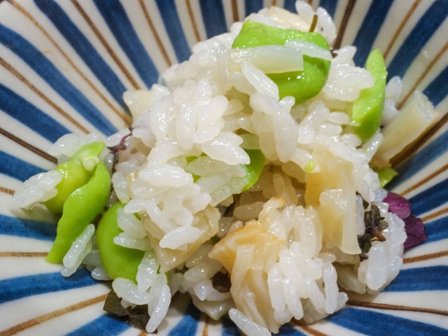 空豆と貝柱の炊き込みご飯 3_edit