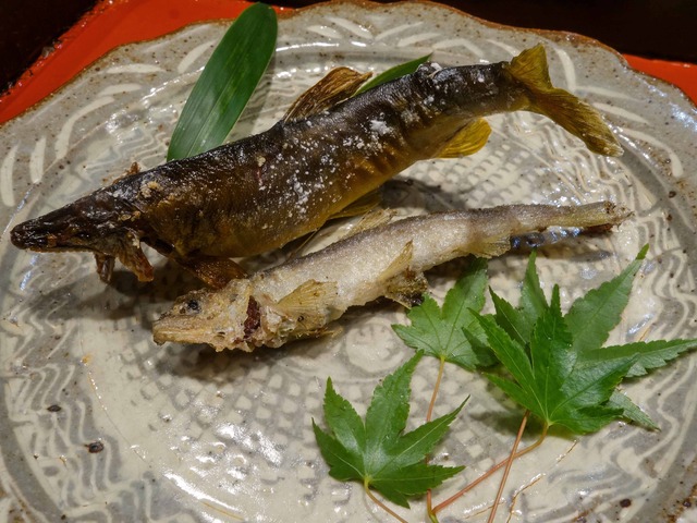 鮎の塩焼き,稚鮎の素揚げ 1_edit