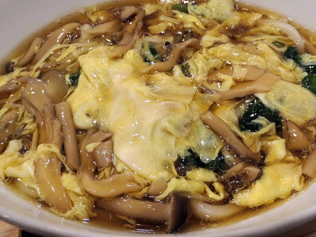 たっぷりきのこの卵あんかけうどん 3_edit