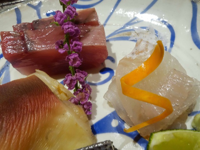 お造り(鰹,マコガレイ,コハダ,ホッキ貝の炙り焼き) 5_edit