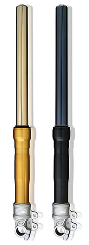 最新型】OHLINS正立フロントフォーク 早速装着