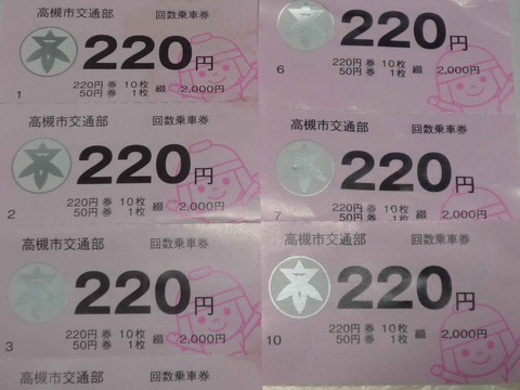 高槻市営駐車場回数券、3万円相当が半額!! 高槻市営駐車場回数券、3万円相当が半額!!