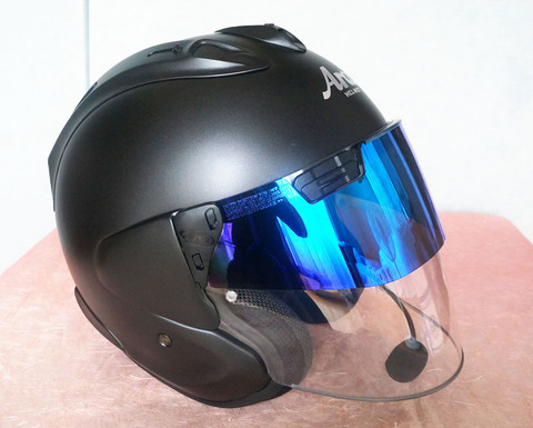 Arai プロシェード ロングサンバイザーミラーに交換 VZ-Ram に取り付け