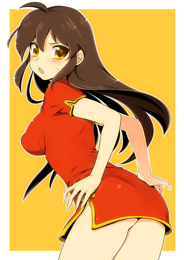 チャイナドレス画像スリット脚J277