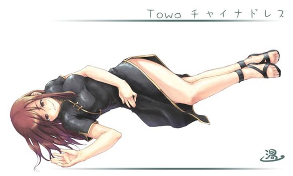 チャイナドレス画像スリット脚M352