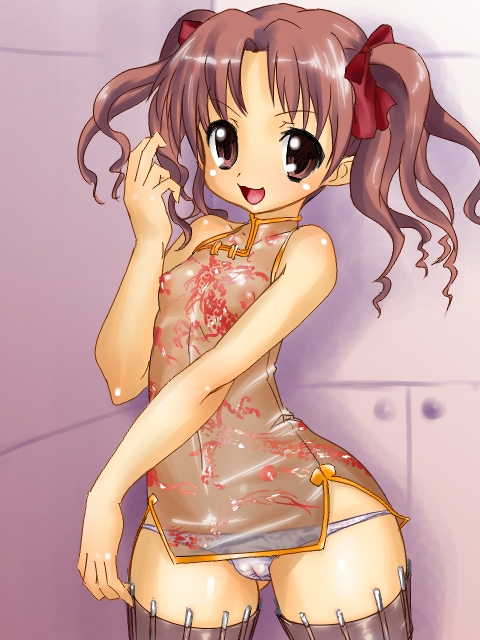 チャイナドレス画像スリット脚F158