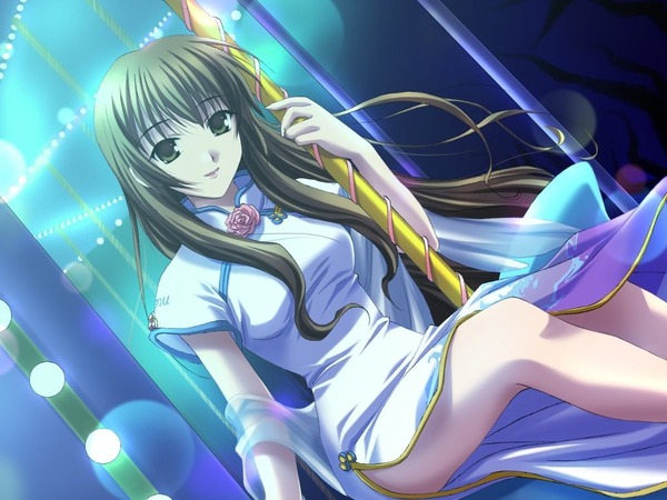 チャイナドレス画像スリット脚H216