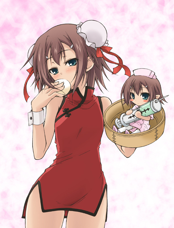 チャイナドレス画像スリット脚O420
