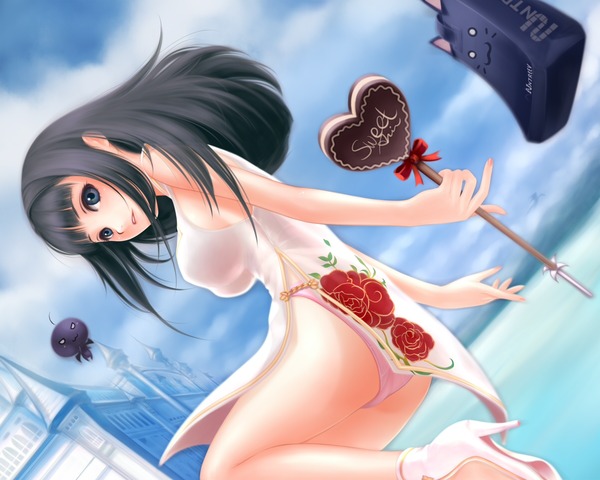 チャイナドレス画像スリット脚I239