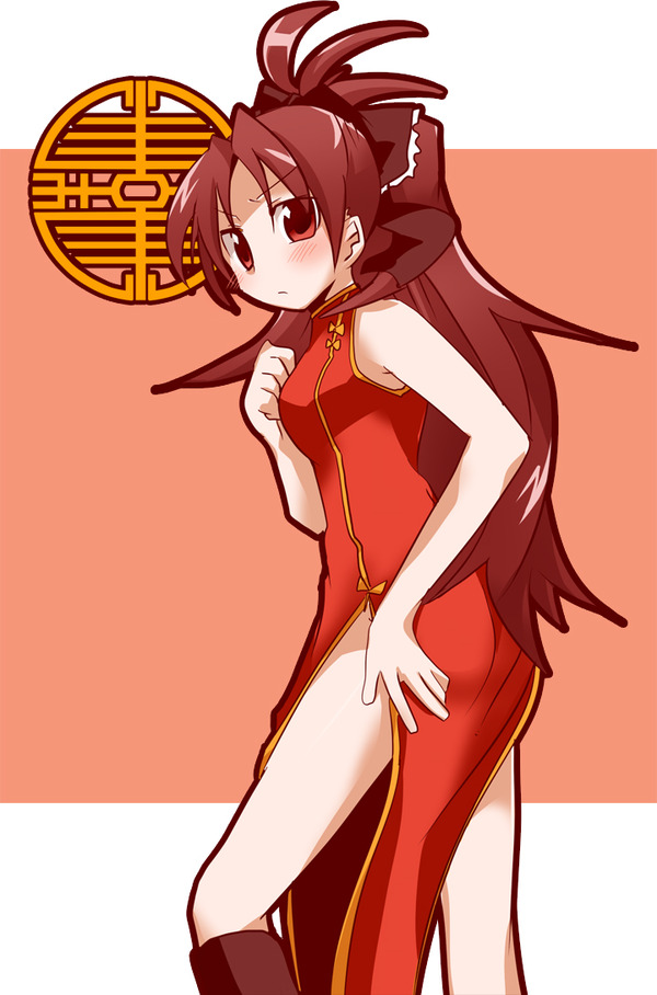 チャイナドレス画像スリット脚J267