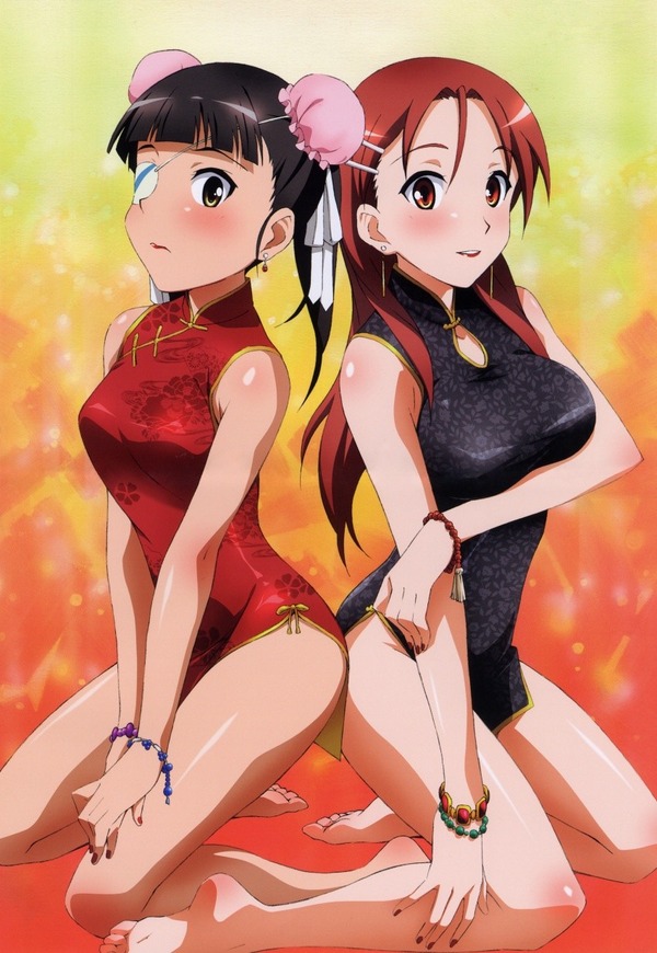 チャイナドレス画像スリット脚H207