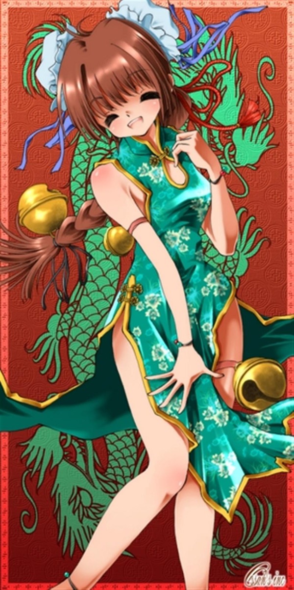 チャイナドレス画像スリット脚K298