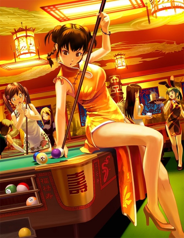 チャイナドレス画像スリット脚O421