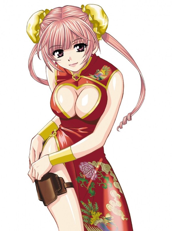 チャイナドレス画像スリット脚N396