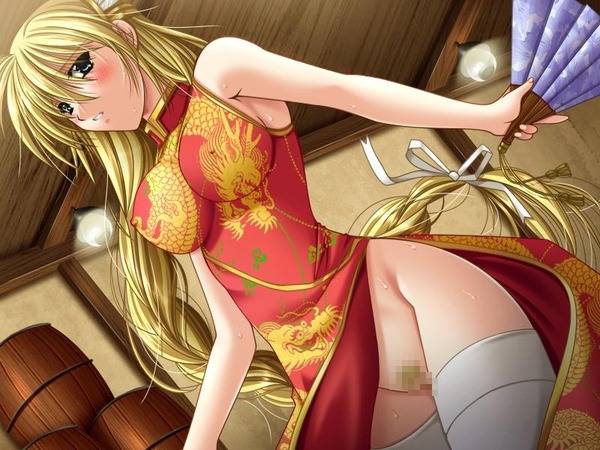 チャイナドレス画像スリット脚M358