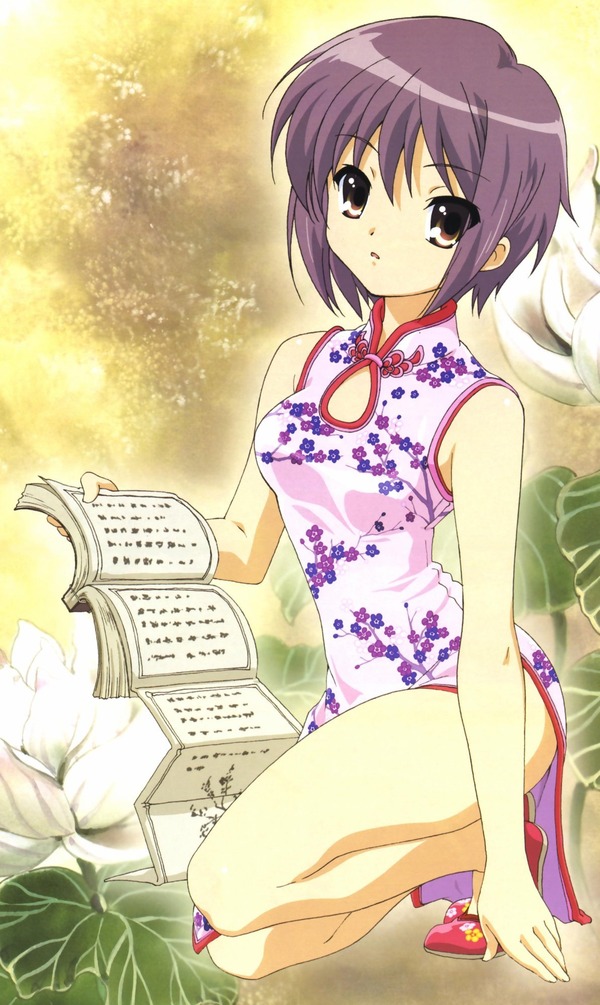 チャイナドレス画像スリット脚H213