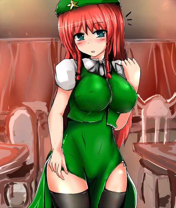 チャイナドレス画像スリット脚I255