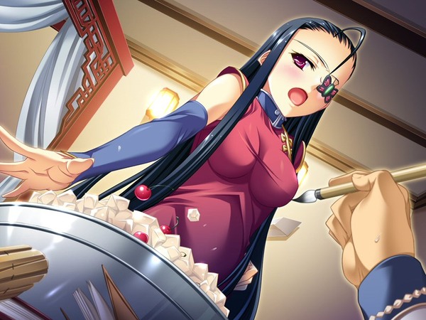 チャイナドレス画像スリット脚H214