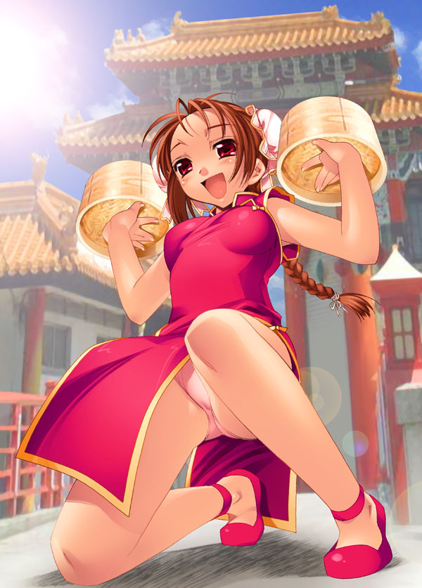 チャイナドレス画像スリット脚H227