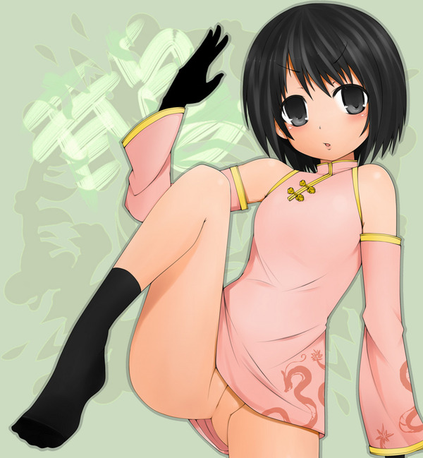 チャイナドレス画像スリット脚K292