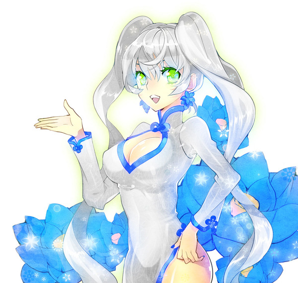 チャイナドレス画像スリット脚G188