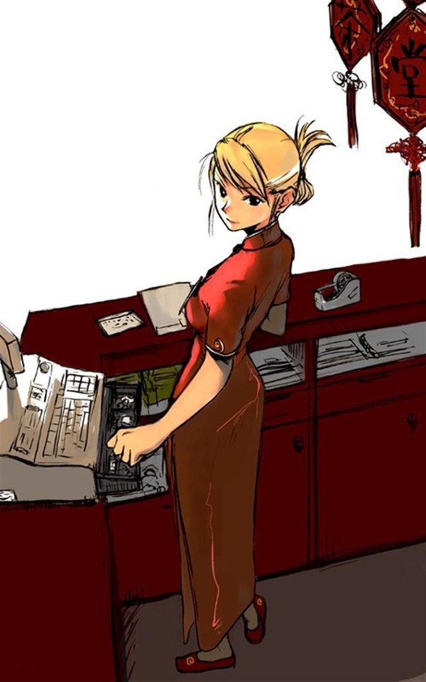 チャイナドレス画像スリット脚N375