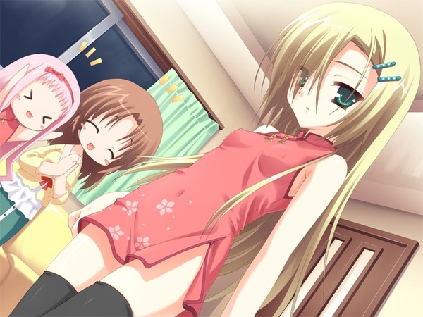 チャイナドレス画像スリット脚I236