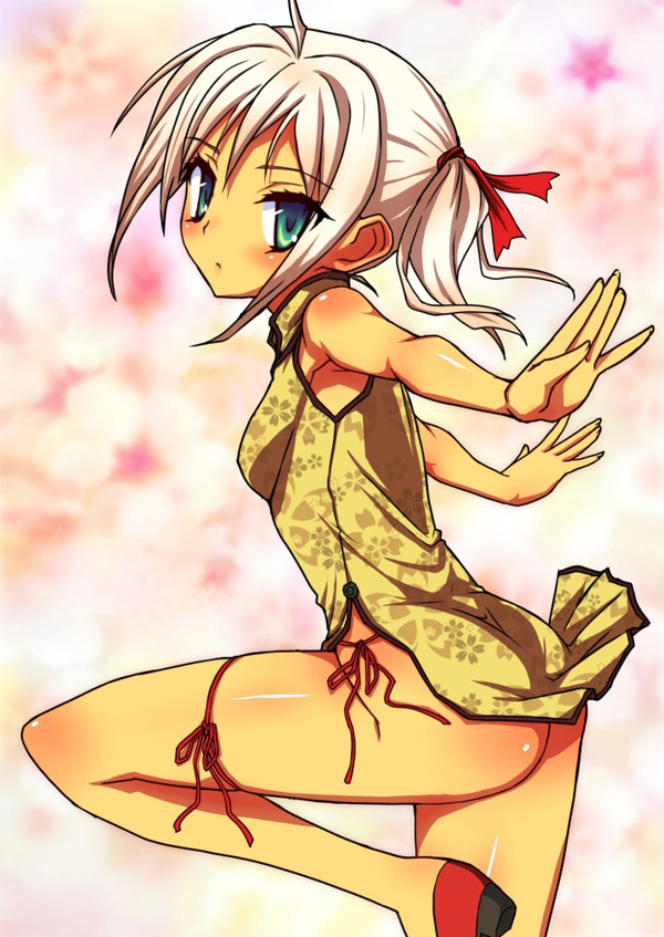チャイナドレス画像スリット脚J285