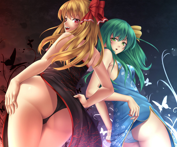 チャイナドレス画像スリット脚G196