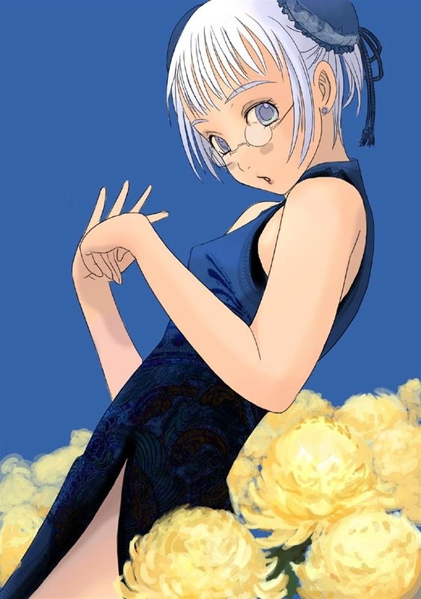 チャイナドレス画像スリット脚L321