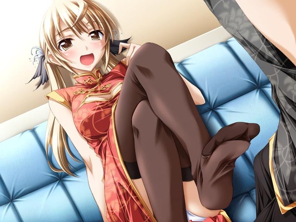 チャイナドレス画像スリット脚O419