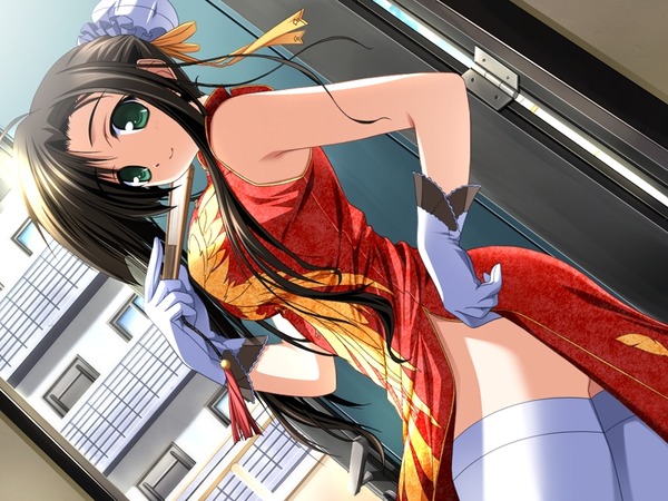 チャイナドレス画像スリット脚I242