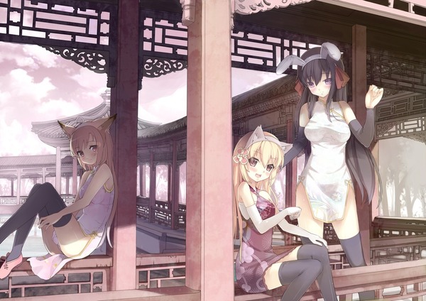 チャイナドレス画像スリット脚O410