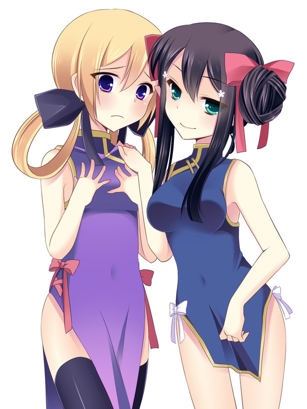 チャイナドレス画像スリット脚O413