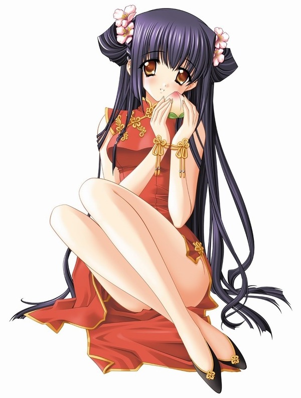 チャイナドレス画像スリット脚H215