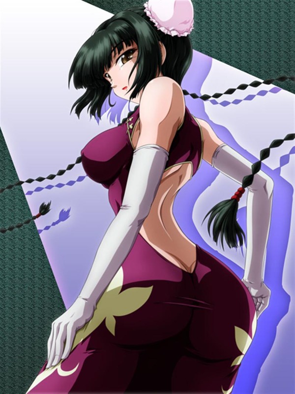 チャイナドレス画像スリット脚L324