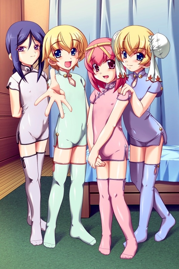 チャイナドレス画像スリット脚F146