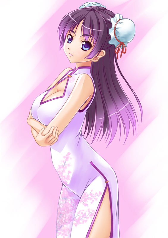 チャイナドレス画像スリット脚J265