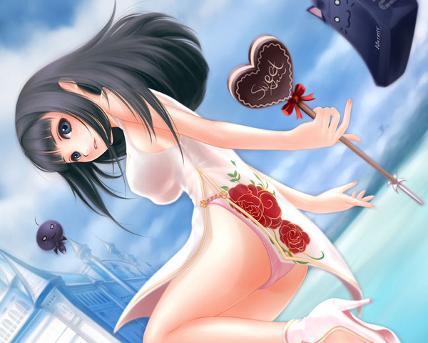 チャイナドレス画像スリット脚G200
