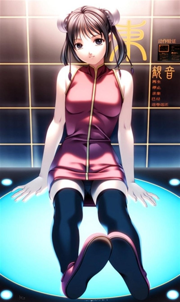 チャイナドレス画像スリット脚M359