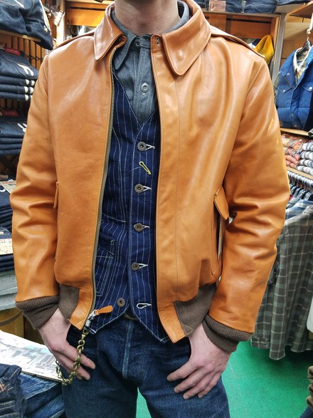美品 バズリクソンズ A-2 ラセットブラウン サイズ38 A2 バズリクソンズ！A-2ラセットブラウン！( Ꙭ )/'' : Gパン屋サカイ